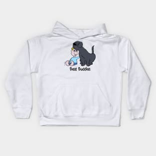 A Boy and his dog: best buddies Kids Hoodie